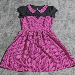 Paper Doll Sheer Top Purple Black Dress Size 5